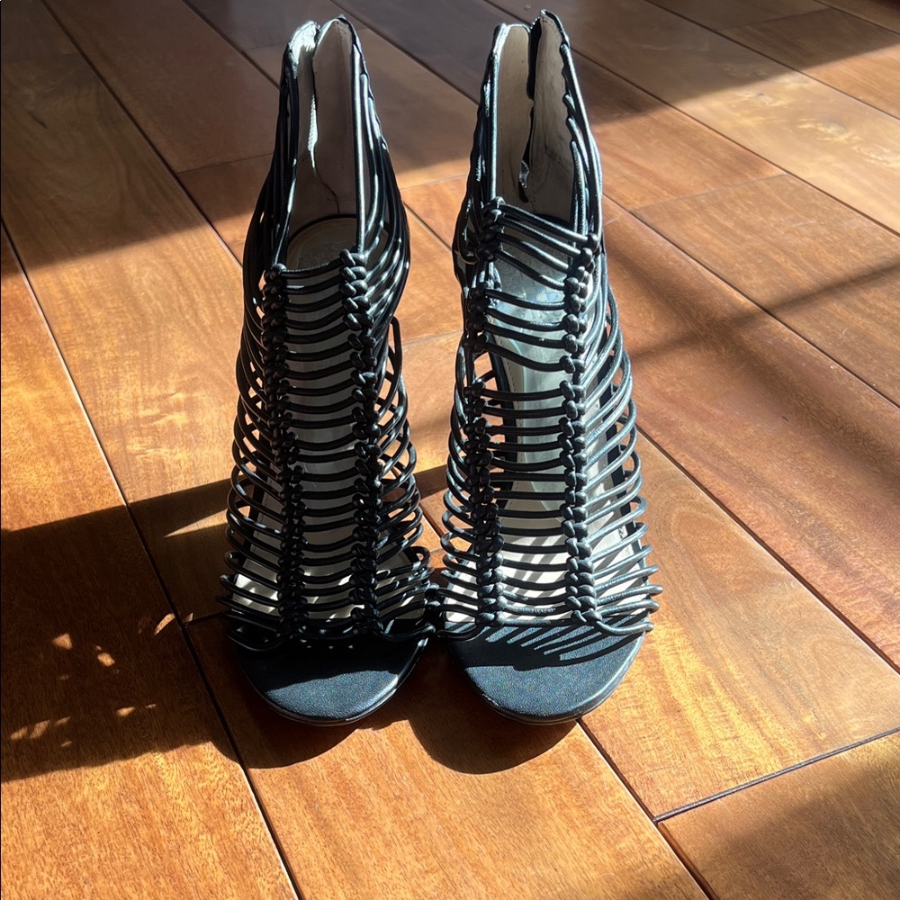 Vince Camuto Black Strappy Heels